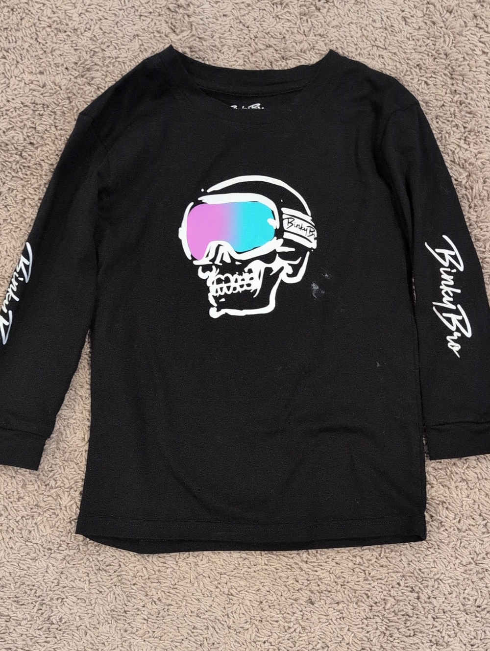 Binkye Bro  Skull Goggles Long Sleeve Tee